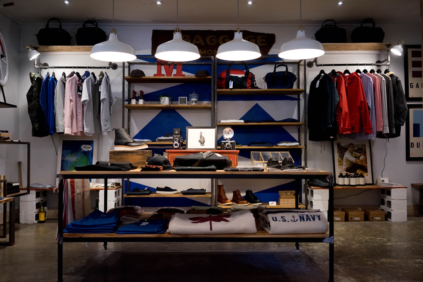Warmly lit shelves in a modern neighborhood market